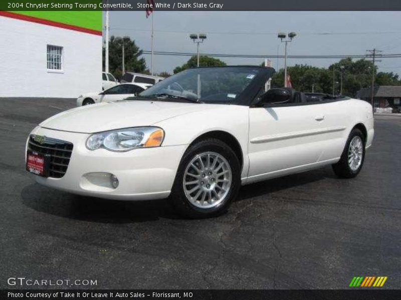 Stone White / Dark Slate Gray 2004 Chrysler Sebring Touring Convertible