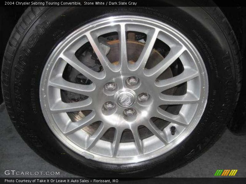 Stone White / Dark Slate Gray 2004 Chrysler Sebring Touring Convertible