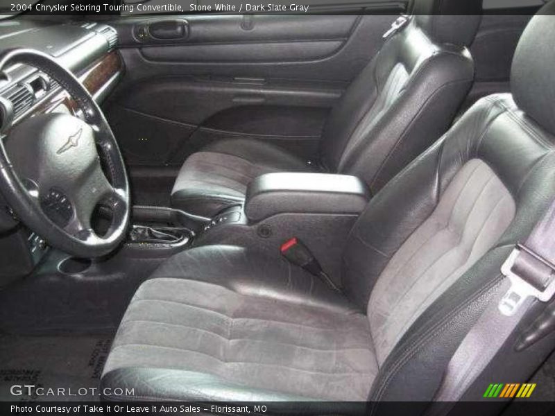 Stone White / Dark Slate Gray 2004 Chrysler Sebring Touring Convertible
