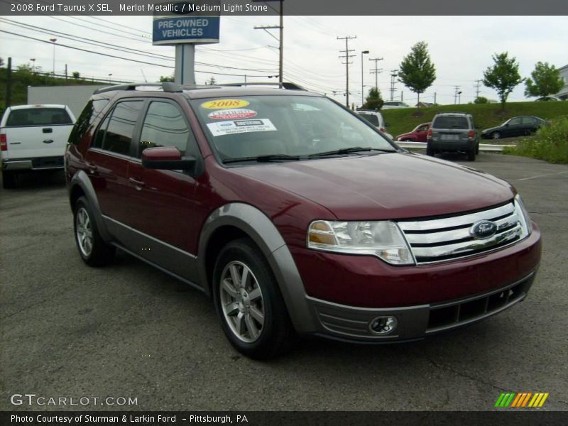 Merlot Metallic / Medium Light Stone 2008 Ford Taurus X SEL