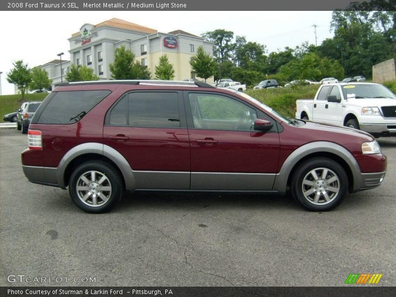 Merlot Metallic / Medium Light Stone 2008 Ford Taurus X SEL