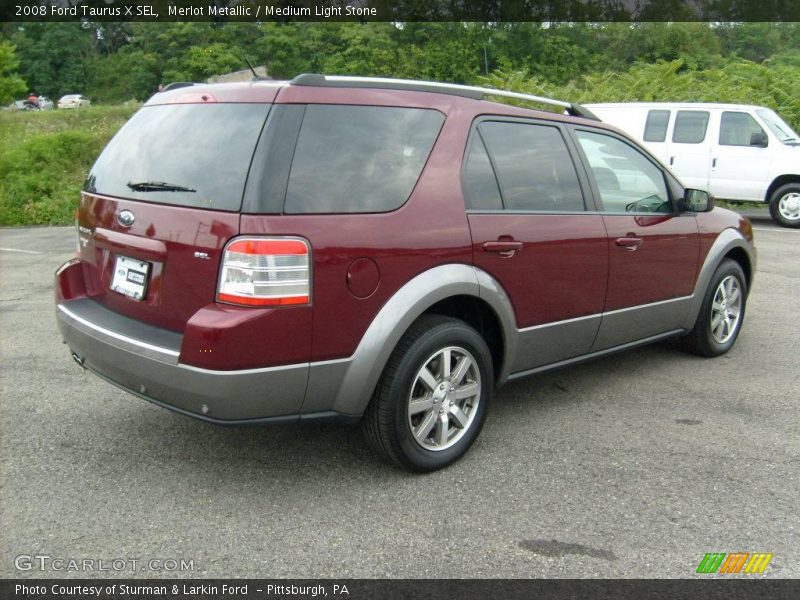 Merlot Metallic / Medium Light Stone 2008 Ford Taurus X SEL