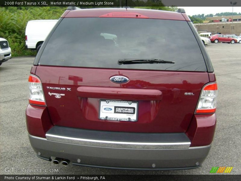 Merlot Metallic / Medium Light Stone 2008 Ford Taurus X SEL