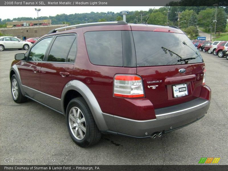 Merlot Metallic / Medium Light Stone 2008 Ford Taurus X SEL