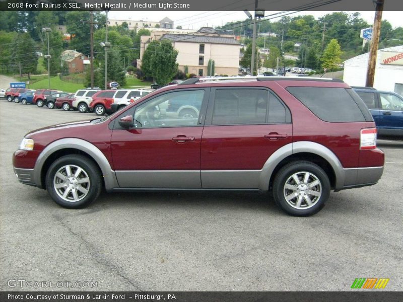 Merlot Metallic / Medium Light Stone 2008 Ford Taurus X SEL