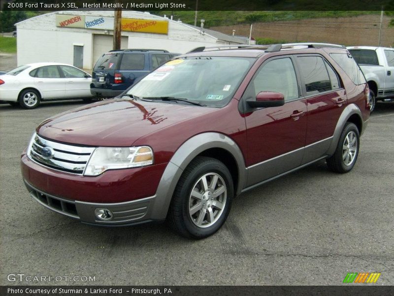Merlot Metallic / Medium Light Stone 2008 Ford Taurus X SEL