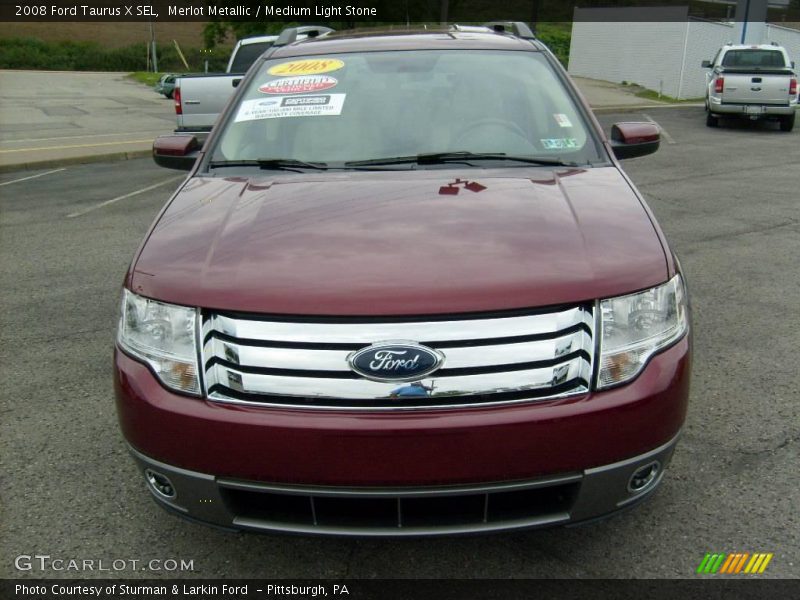 Merlot Metallic / Medium Light Stone 2008 Ford Taurus X SEL