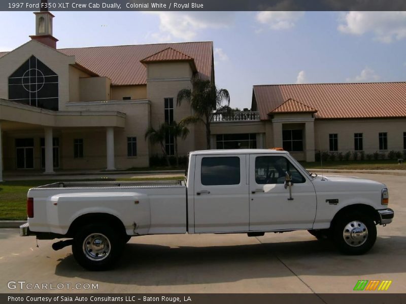 Colonial White / Royal Blue 1997 Ford F350 XLT Crew Cab Dually