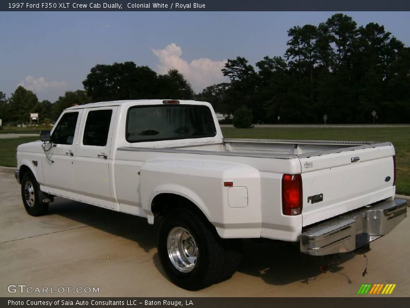 Colonial White / Royal Blue 1997 Ford F350 XLT Crew Cab Dually