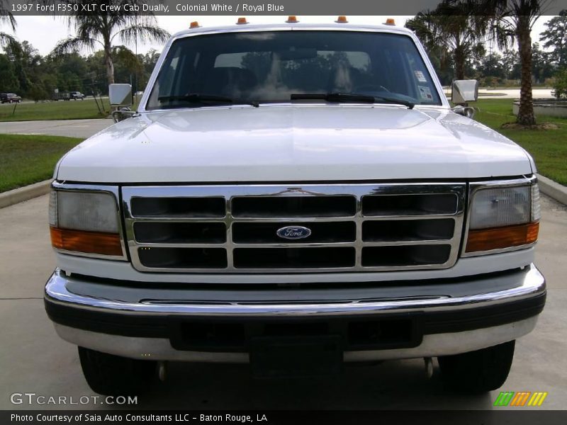 Colonial White / Royal Blue 1997 Ford F350 XLT Crew Cab Dually