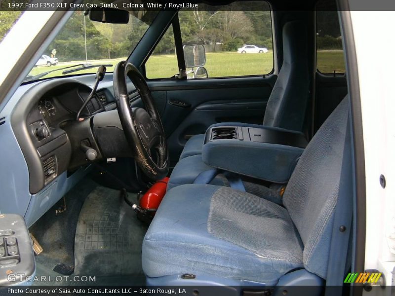 Colonial White / Royal Blue 1997 Ford F350 XLT Crew Cab Dually