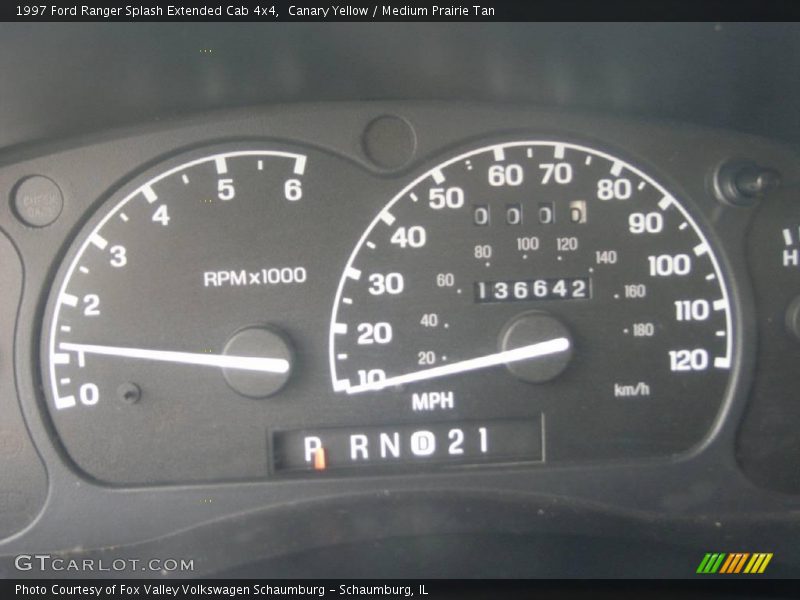 Canary Yellow / Medium Prairie Tan 1997 Ford Ranger Splash Extended Cab 4x4