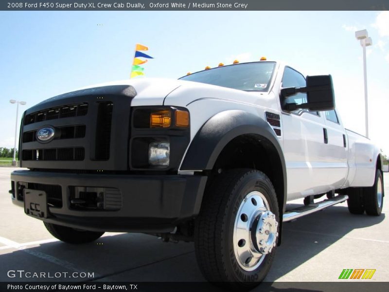 Oxford White / Medium Stone Grey 2008 Ford F450 Super Duty XL Crew Cab Dually