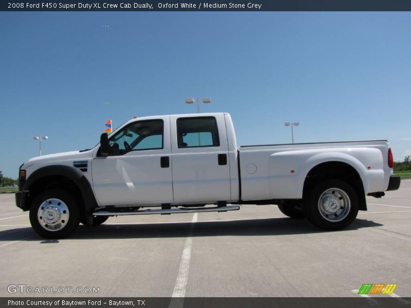 Oxford White / Medium Stone Grey 2008 Ford F450 Super Duty XL Crew Cab Dually