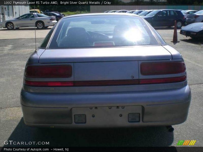 Bright Silver Quartz Metallic / Gray 1992 Plymouth Laser RS Turbo AWD