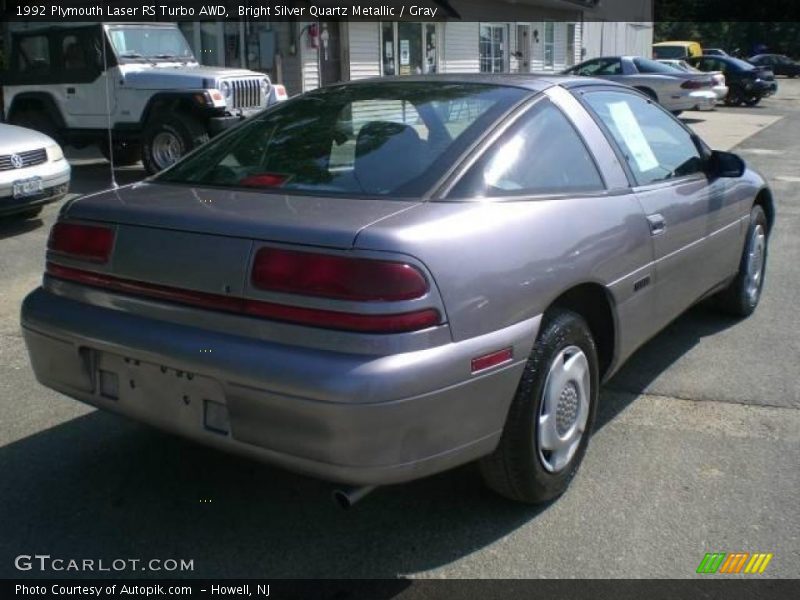 Bright Silver Quartz Metallic / Gray 1992 Plymouth Laser RS Turbo AWD