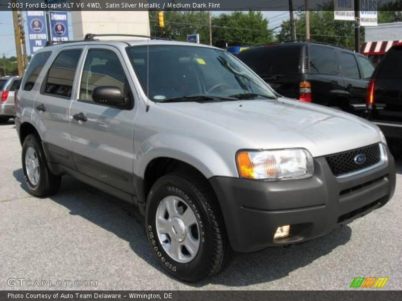 Satin Silver Metallic / Medium Dark Flint 2003 Ford Escape XLT V6 4WD