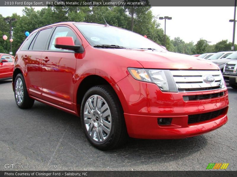 Red Candy Metallic / Sport Black Leather/Grey Alcantara 2010 Ford Edge Sport