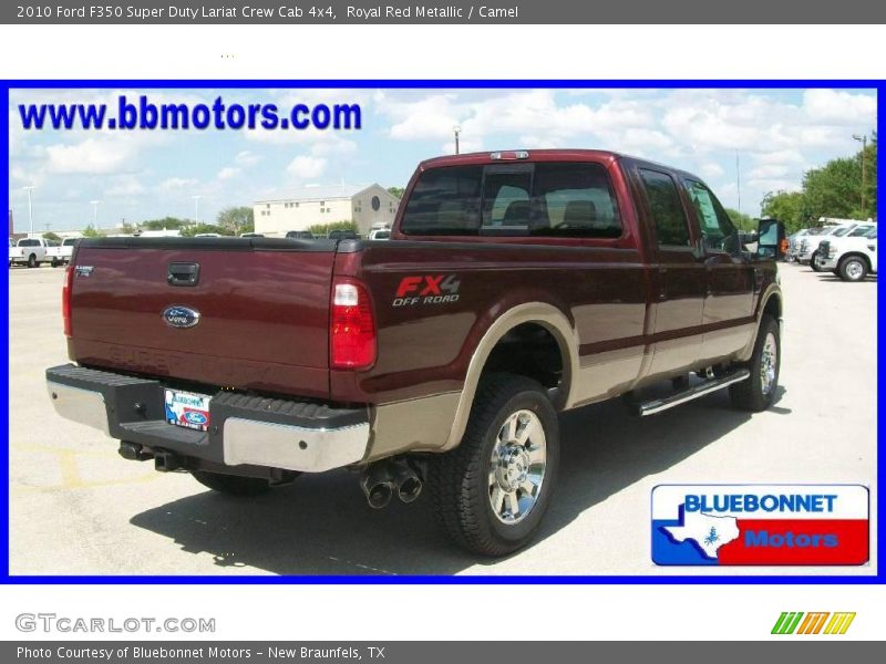 Royal Red Metallic / Camel 2010 Ford F350 Super Duty Lariat Crew Cab 4x4