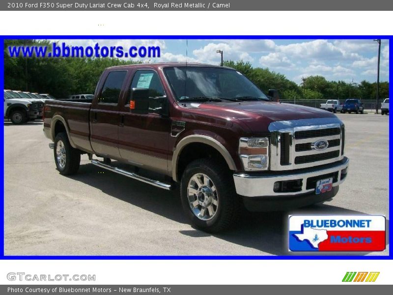 Royal Red Metallic / Camel 2010 Ford F350 Super Duty Lariat Crew Cab 4x4