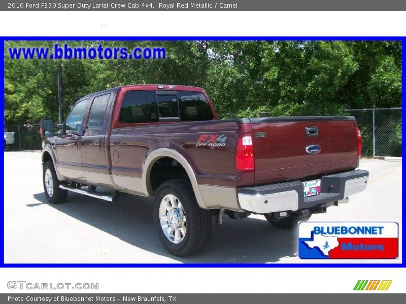 Royal Red Metallic / Camel 2010 Ford F350 Super Duty Lariat Crew Cab 4x4