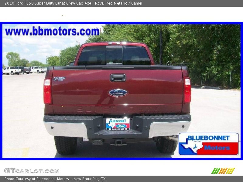 Royal Red Metallic / Camel 2010 Ford F350 Super Duty Lariat Crew Cab 4x4