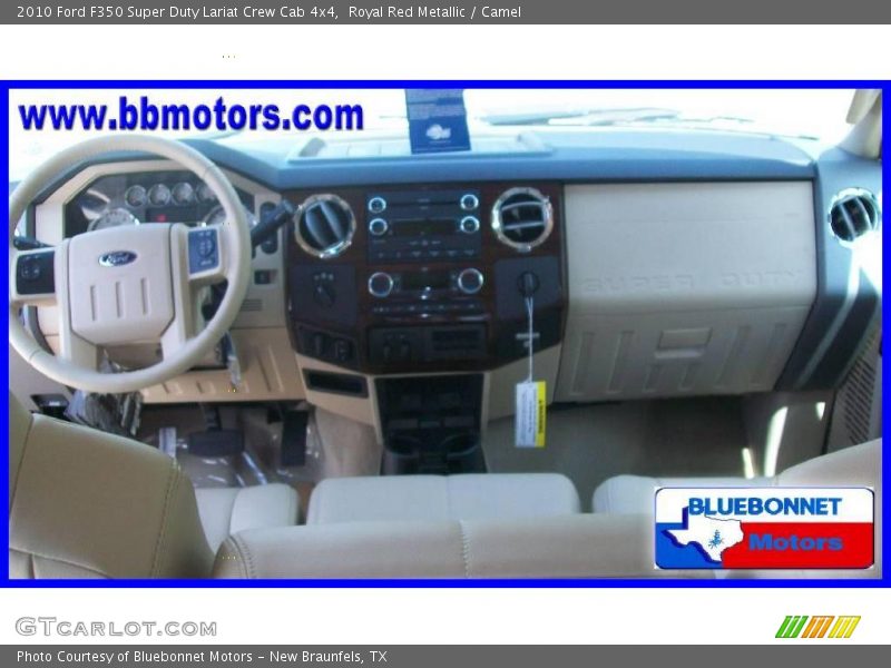 Royal Red Metallic / Camel 2010 Ford F350 Super Duty Lariat Crew Cab 4x4