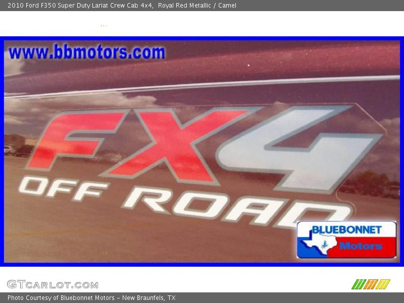 Royal Red Metallic / Camel 2010 Ford F350 Super Duty Lariat Crew Cab 4x4