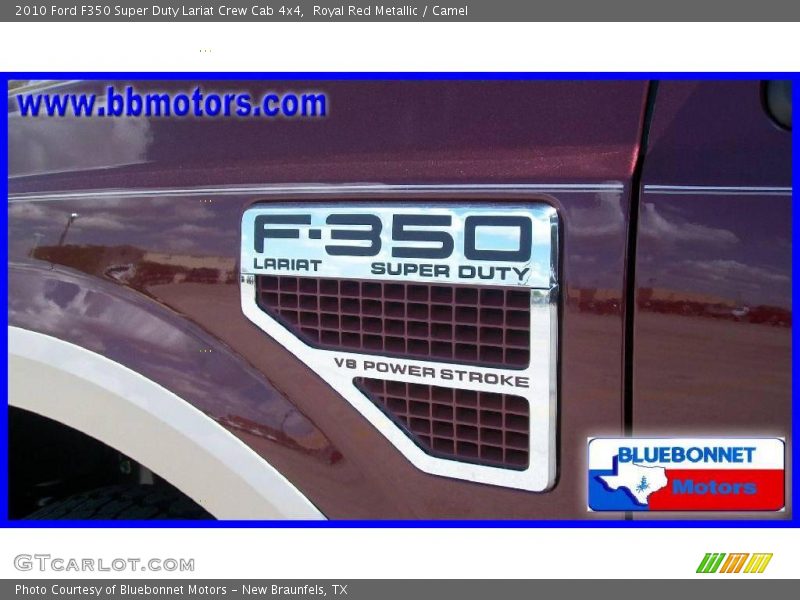 Royal Red Metallic / Camel 2010 Ford F350 Super Duty Lariat Crew Cab 4x4