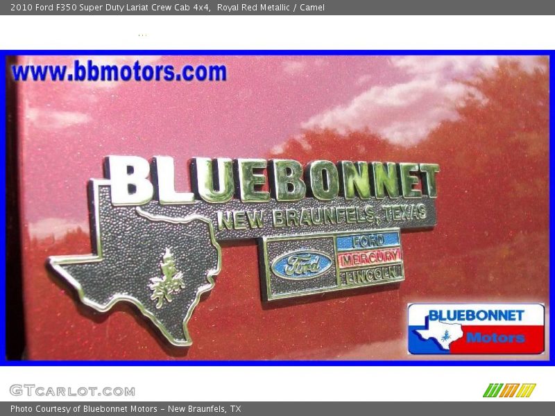 Royal Red Metallic / Camel 2010 Ford F350 Super Duty Lariat Crew Cab 4x4