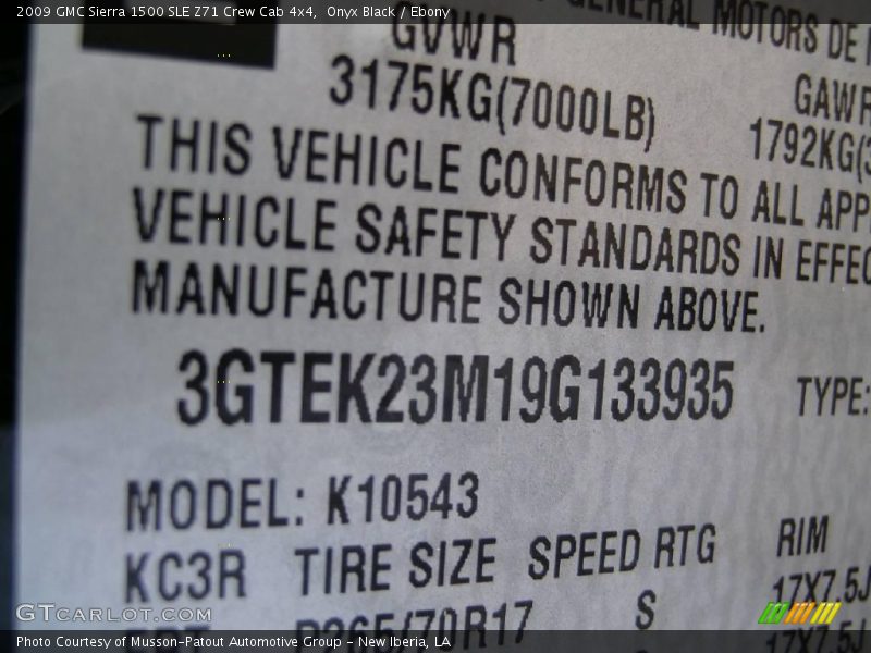 Onyx Black / Ebony 2009 GMC Sierra 1500 SLE Z71 Crew Cab 4x4