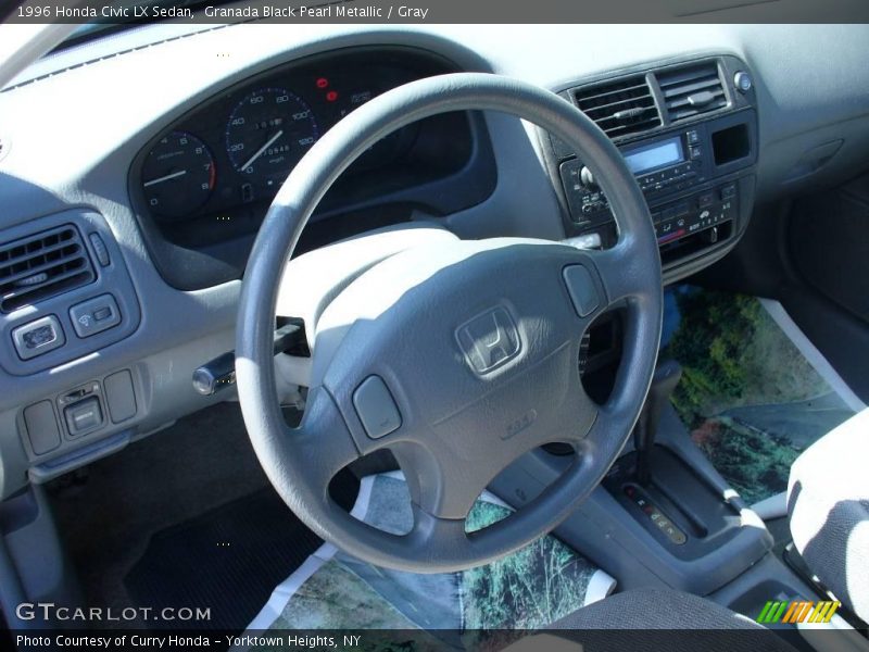 Granada Black Pearl Metallic / Gray 1996 Honda Civic LX Sedan