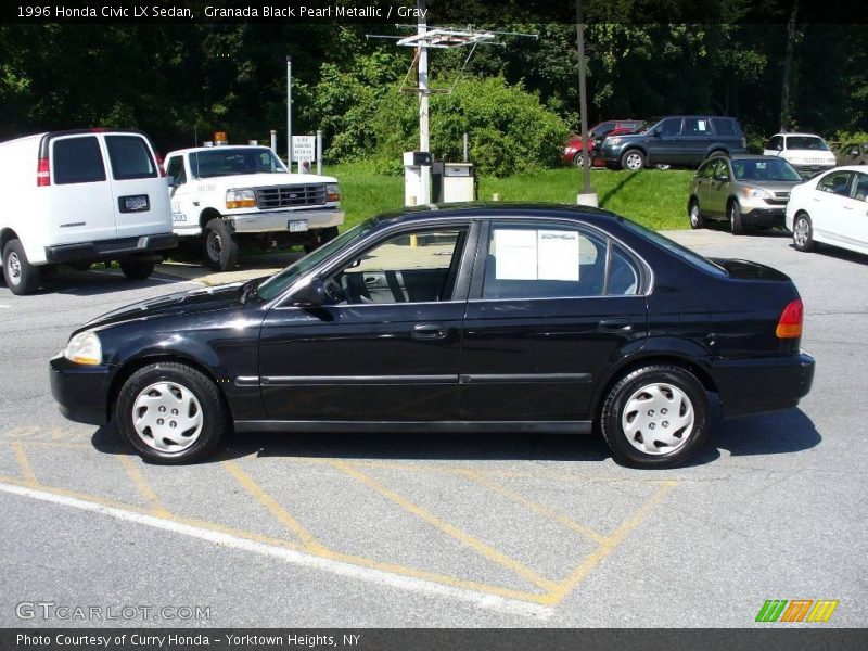 Granada Black Pearl Metallic / Gray 1996 Honda Civic LX Sedan
