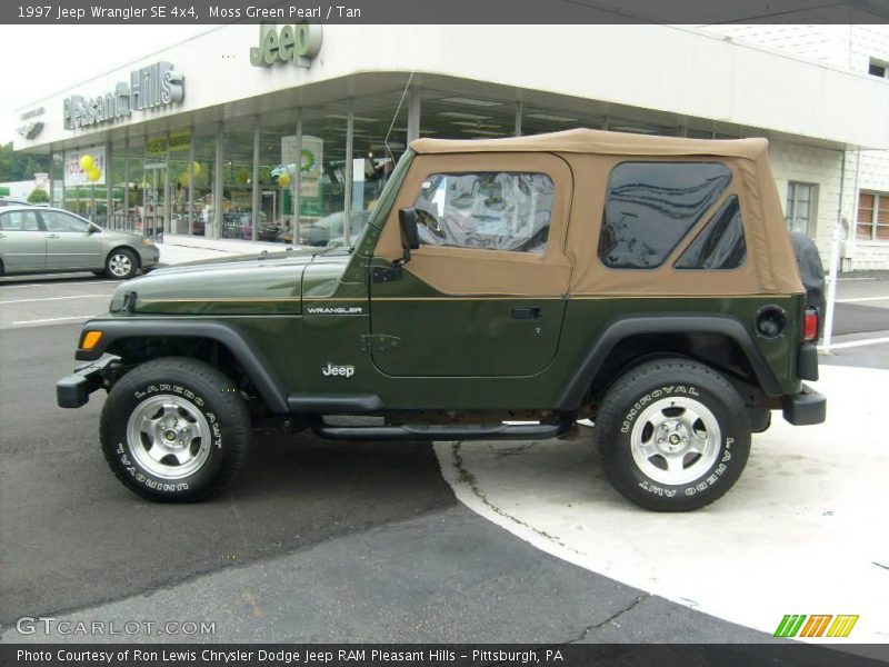 Moss Green Pearl / Tan 1997 Jeep Wrangler SE 4x4