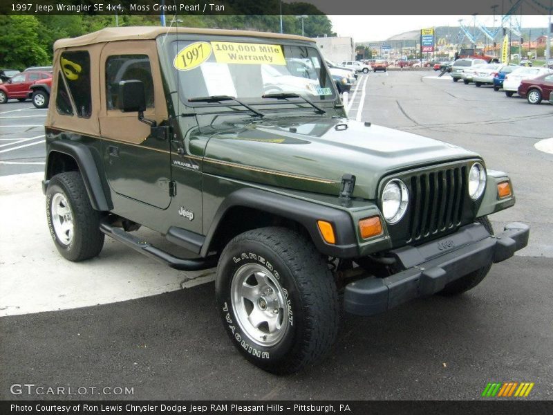 Moss Green Pearl / Tan 1997 Jeep Wrangler SE 4x4