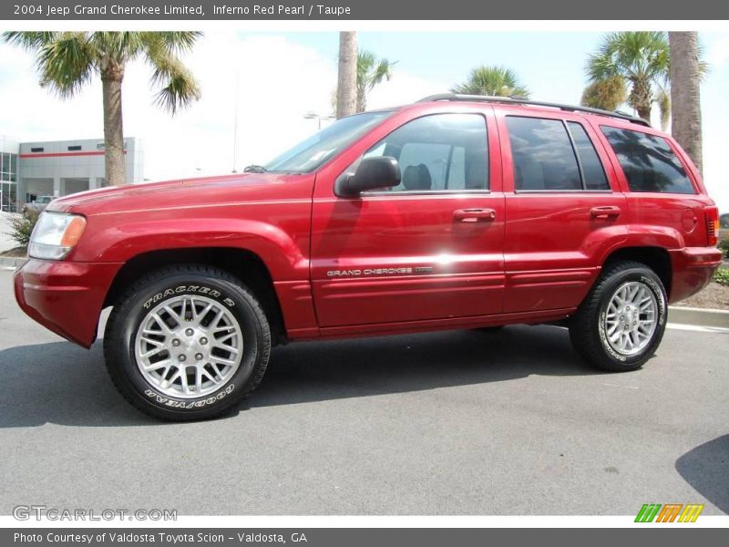Inferno Red Pearl / Taupe 2004 Jeep Grand Cherokee Limited