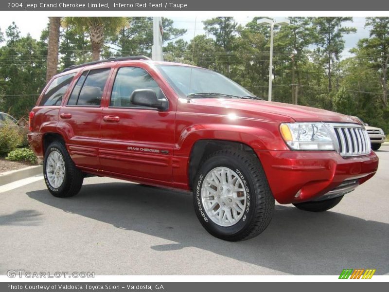 Inferno Red Pearl / Taupe 2004 Jeep Grand Cherokee Limited