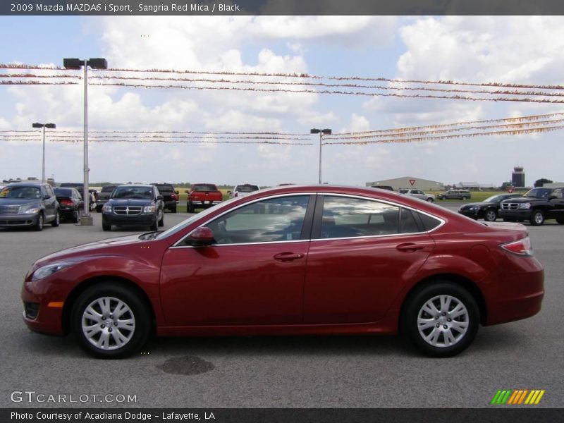 Sangria Red Mica / Black 2009 Mazda MAZDA6 i Sport