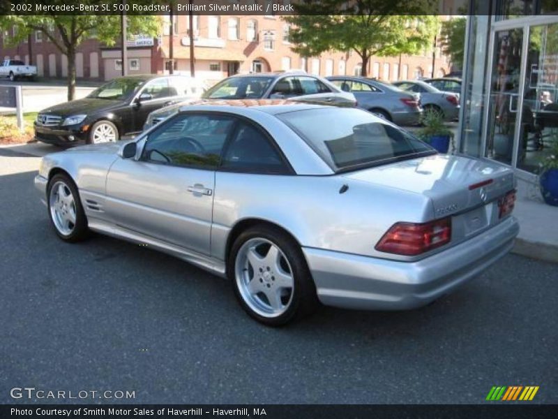 Brilliant Silver Metallic / Black 2002 Mercedes-Benz SL 500 Roadster