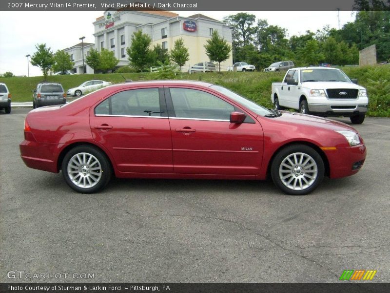 Vivid Red Metallic / Dark Charcoal 2007 Mercury Milan I4 Premier