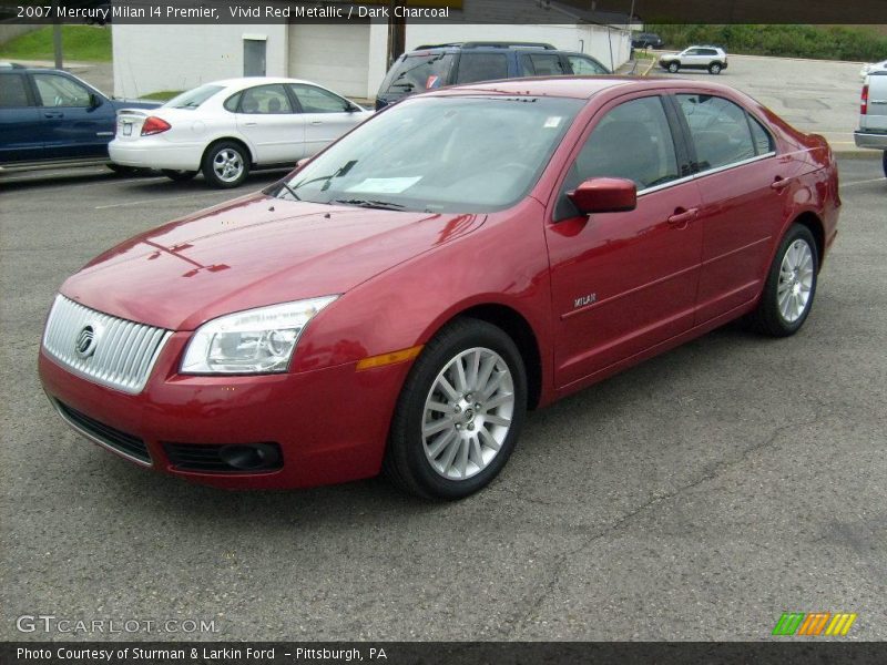 Vivid Red Metallic / Dark Charcoal 2007 Mercury Milan I4 Premier