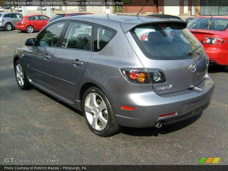 Titanium Gray Metallic / Black/Red 2006 Mazda MAZDA3 s Hatchback