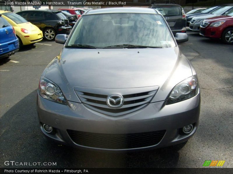 Titanium Gray Metallic / Black/Red 2006 Mazda MAZDA3 s Hatchback