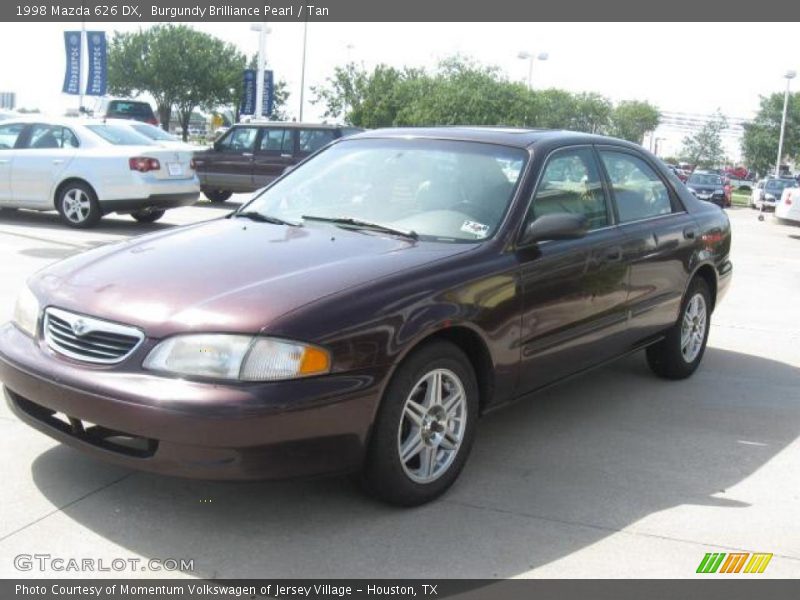 Burgundy Brilliance Pearl / Tan 1998 Mazda 626 DX