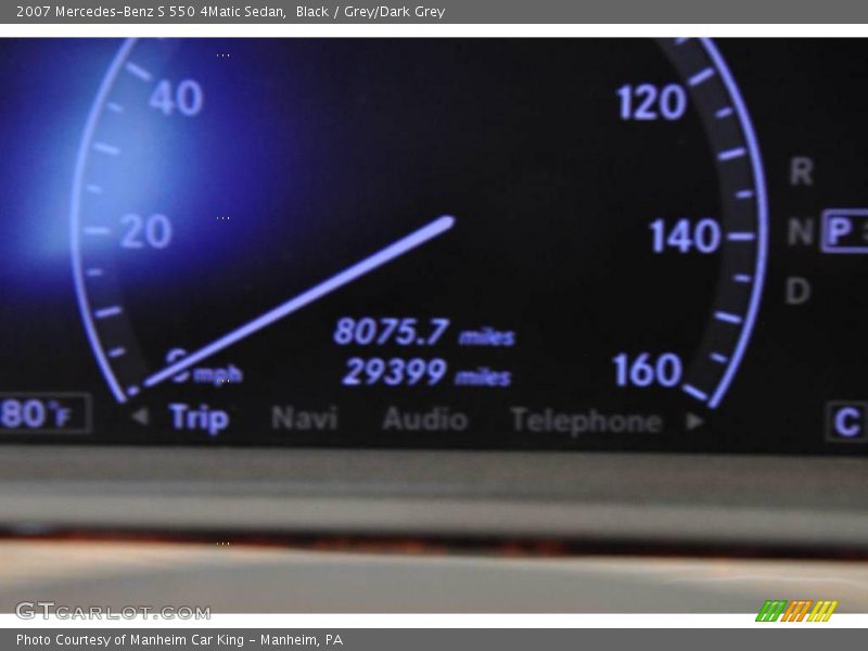 Black / Grey/Dark Grey 2007 Mercedes-Benz S 550 4Matic Sedan