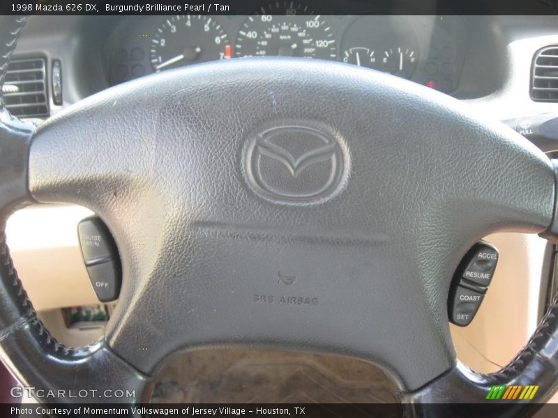Burgundy Brilliance Pearl / Tan 1998 Mazda 626 DX
