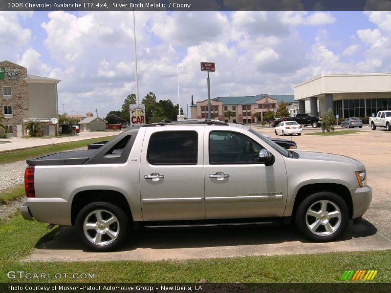Silver Birch Metallic / Ebony 2008 Chevrolet Avalanche LTZ 4x4