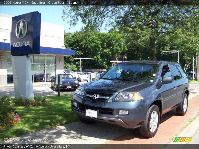 Sage Brush Green Pearl / Ebony 2006 Acura MDX