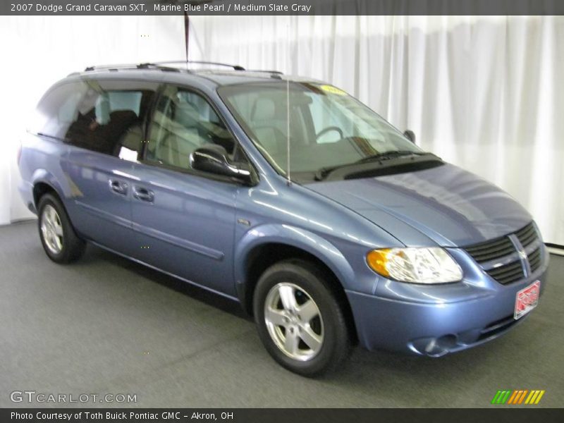 Marine Blue Pearl / Medium Slate Gray 2007 Dodge Grand Caravan SXT