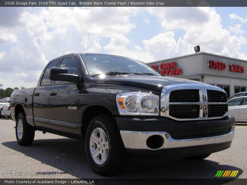 Brilliant Black Crystal Pearl / Medium Slate Gray 2008 Dodge Ram 1500 TRX Quad Cab